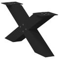 vidaXL Nohy konferenčného stolíka v tvare X, 2 ks, čierne, 70 x (30-31) cm, oceľové