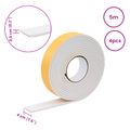 vidaXL Samolepiaca penová páska 4 ks Biela 40mm x 5m CR Pena