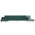 vidaXL Pohovka v tvare L tmavozelená 275x140x70 cm zamat