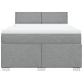 vidaXL Boxspring posteľ s matracom bledosivý 140x190 cm látka