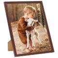 vidaXL Fotorámiky na stôl, koláž 5 ks, hnedé 30x30 cm, MDF