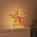 vidaXL 3D hviezda 50 LED Teplá biela 55 x 52.5 x 9 cm PET