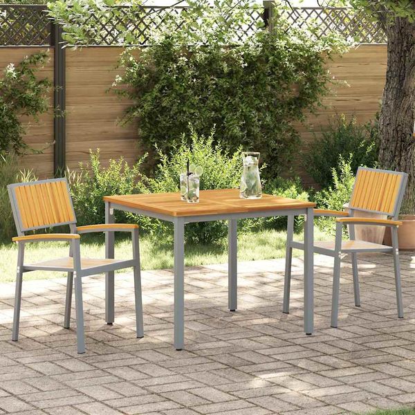 vidaXL Stohovateľná stolička 2 pcs Hnedá 56 x 57 x 87 cm