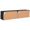 vidaXL TV nástenné skrinky 2 ks čierne 60x30x30 cm kompozitné drevo