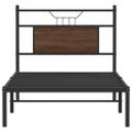 vidaXL Posteľný rám bez matraca hnedý dub 75x190 cm kompozitné drevo