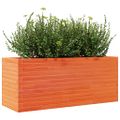 vidaXL Záhradný kvetináč voskovohnedý 110x40x45,5 cm masívna borovica