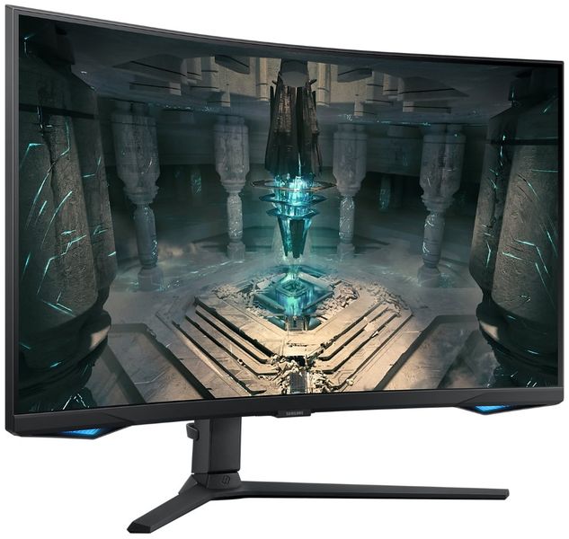 Samsung Odyssey/G65B/32"/VA/QHD/240Hz/1ms/Black/2R LED monitor, herní, prohnutý, Smart, 32", VA, 2560x1440, 16:9, 1ms, 350cd/m2, DisplayPort, 2x HDMI, 2x USB, LAN, Wi-Fi, BT, PIVOT