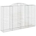 vidaXL Oblúkové gabiónové koše 6ks 300x50x180/200cm pozinkované železo