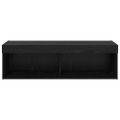 vidaXL TV nástenná skriňa 100 x 30 x 30 cm Čierny dub Kompozitné drevo