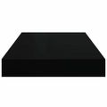 vidaXL Plávajúce nástenné police 2 ks, čierne 40x23,5x3,8 cm, MDF