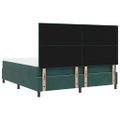 vidaXL Posteľ s pružinovým rámom Tmavozelená 180 x 200 cm Zamat