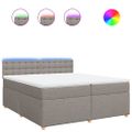 vidaXL Boxspring posteľ s matracom sivohnedý 200x200 cm látka