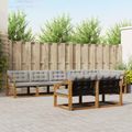 vidaXL Záhradná súprava gaučov 8 ks Prírodná a svetlosivá