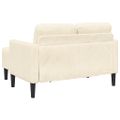 VidaXL 2-miestna pohovka s leňoškou Krémová v tvare L 125 cm Ľan