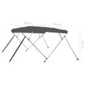 vidaXL Strieška Bimini so 4 oblúkmi, antracitová 243x210x137 cm