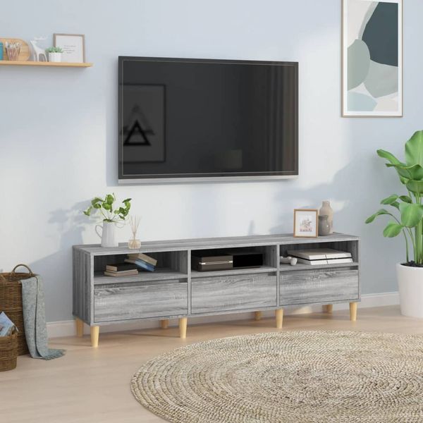 vidaXL TV skrinka sivý dub sonoma 150x30x44,5 cm kompozitné drevo