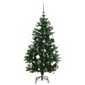 vidaXL Umelý výklopný vianočný stromček 150 LED a sada gúľ 150 cm