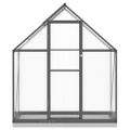 vidaXL Skleník s základovým rámom antracitový 169x58x202 cm hliník
