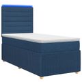 vidaXL LED boxspring posteľ s matracom Modrá 80 x 200 cm Látka