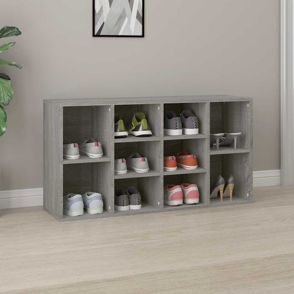 vidaXL Lavica na topánky sivá sonoma 103x30x55 cm spracované drevo