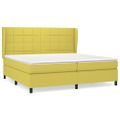vidaXL Boxspring posteľ s matracom zelená 200x200 cm látka