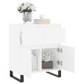 vidaXL Komoda biela 60x35x70 cm spracované drevo