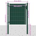 vidaXL Plotová brána PVC a oceľ 100x81 cm zelená
