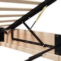 vidaXL Posteľový rám s úložným priestorom Prírodná 100 x 200 cm