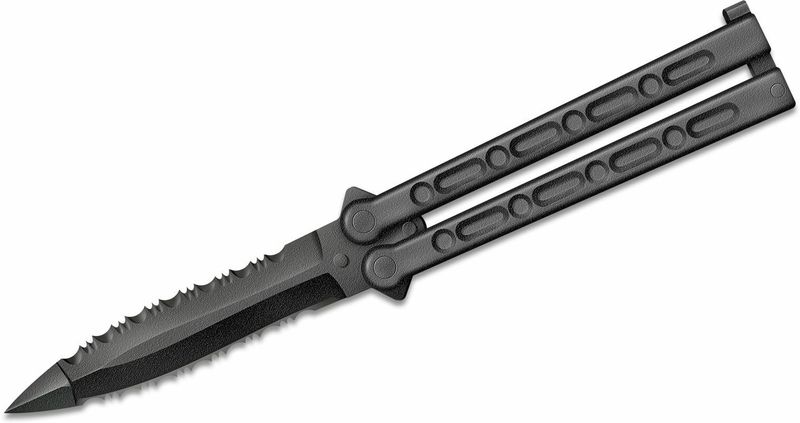 Cold Steel 92EAA FGX Balisong motýlikový vreckový nôž 12,7 cm, celočierny, Griv-Ex