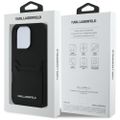 Karl Lagerfeld HC Grained PU CardSlot Metal Elong Case pre iPhone 16 Pro Max čierna