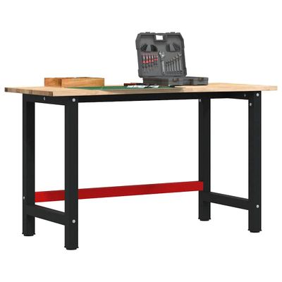 vidaXL Pracovný stôl 140x60x81,5 cm Dub z masívneho dreva