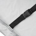 vidaXL Plachta na auto pre sedan s popruhmi plná strieborná XL PEVA
