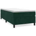 vidaXL Posteľný rám boxsping s matracom tmavozelený 80x200 cm zamat