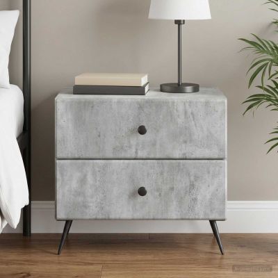 vidaXL Nočný stolík Betónovo sivá 62 x 34,5 x 47,5 cm Kompozitné drevo