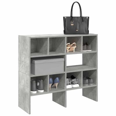 vidaXL Stojany na topánky 2 ks stohovateľné betónovo sivé 89,5x30x40cm