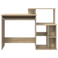 vidaXL Stôl Sonoma dub 120,5 x 44 x 88,5 cm Kompozitné drevo