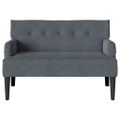 vidaXL Chesterfield lavica Tmavo šedá 112 x 65,5 x 75 cm Zamat
