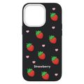 Puzdro Strawberry pre iPhone 11 čierne