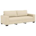 vidaXL 3-dielna súprava sedacej súpravy s vankúšmi, krémová látka