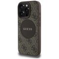 Puzdro Guess HC MagSafe PU 4G Circle with Classic Logo pre iPhone 16 Pro hnedé