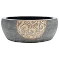 vidaXL Umývadlo na dosku čierna a hnedá okrúhle Φ41x14 cm keramické