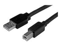 Dlhý 15 m USB kábel - 50 ft USB tlačiarenský kábel - 1x USB A (M), 1x USB B (M) - Čierna (USB2HAB50AC) - Kabel USB - USB typ B (M) do USB (M) - USB 2.0 - 15 m - aktívny - čierna - pre P/N: ICUSB232D