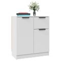 vidaXL Komoda biela 60x30x70 cm spracované drevo