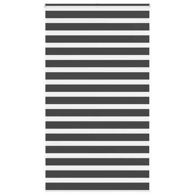 vidaXL Zebra roleta čierna 130x200 cm šírka látky 125,9cm polyester