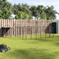 vidaXL Koterec pre psy čierny 12,1 m² oceľ