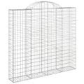 vidaXL Oblúkové gabiónové koše 4ks 200x30x180/200cm pozinkované železo