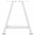 vidaXL Nohy konferenčného stolíka v tvare A, 2 ks, biele, 38 x (42-43) cm, oceľové