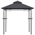 vidaXL Grilovací altánok 240x150x255 cm antracitový oceľový