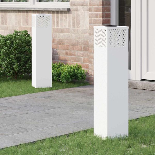 vidaXL Solárne LED svetlo na chodník 2 pcs Biela