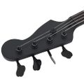 vidaXL Elektrická basgitara pre začiatočníka s taškou čierna 4/4 46"